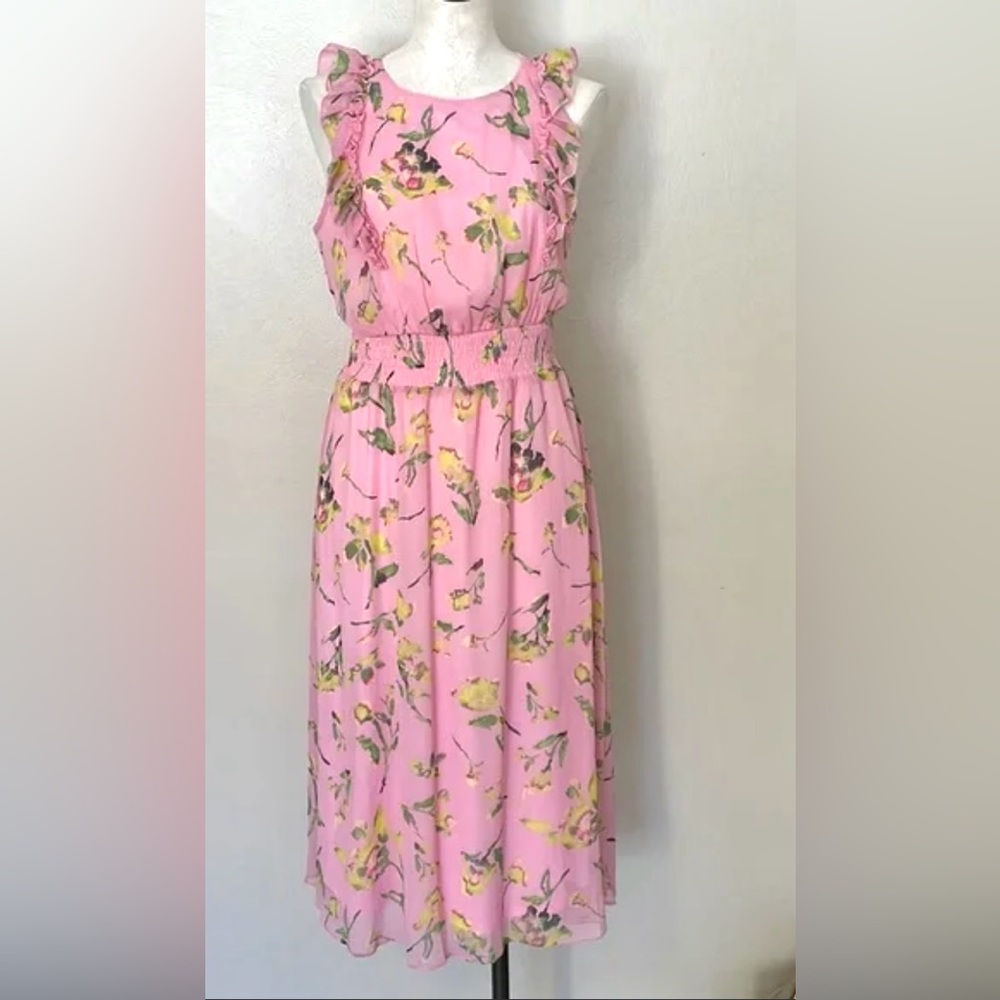 ADYSON PARKER Floral Ruffle Midi Dress NWT Size Small